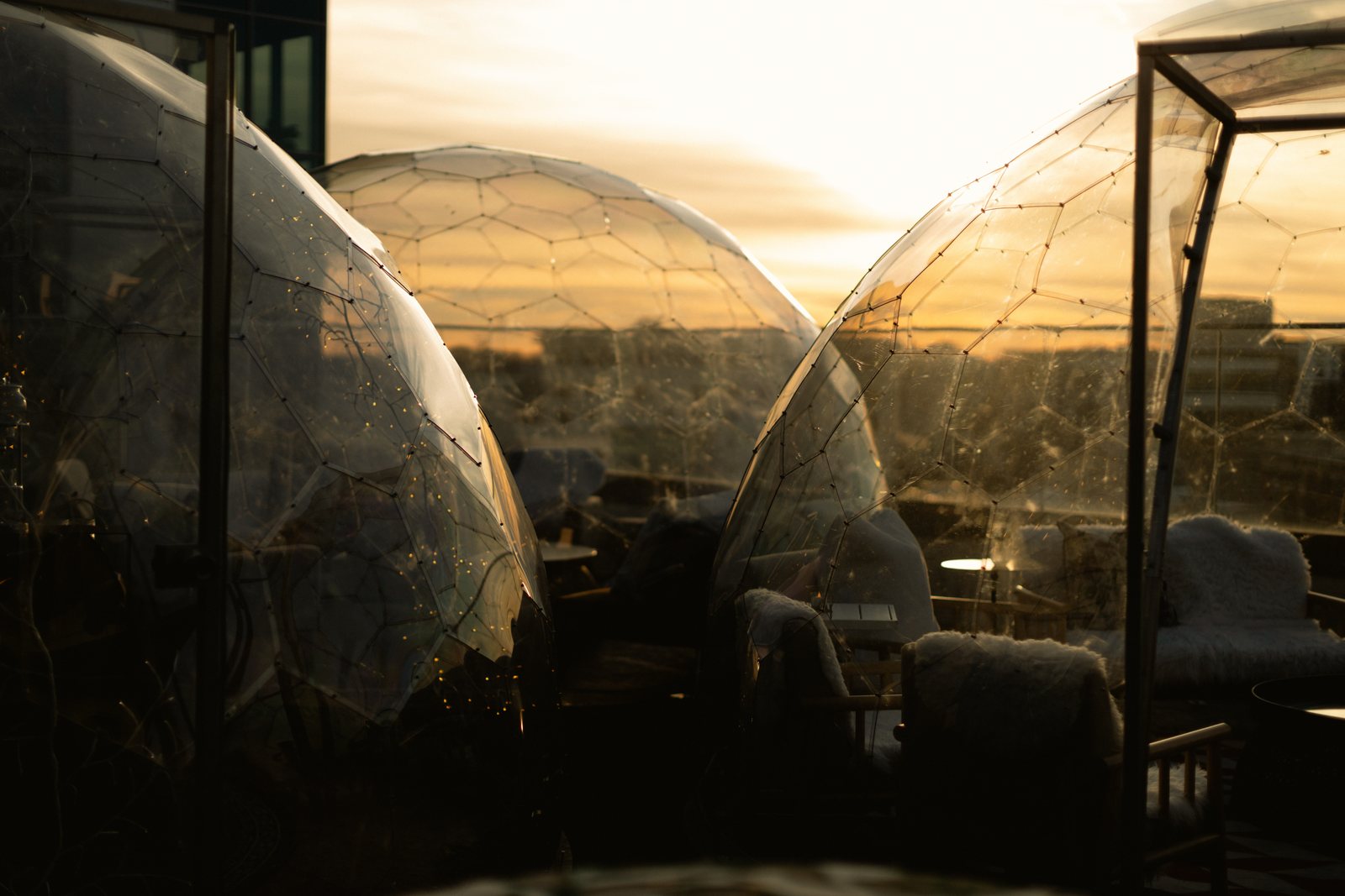 The rooftop at sunset