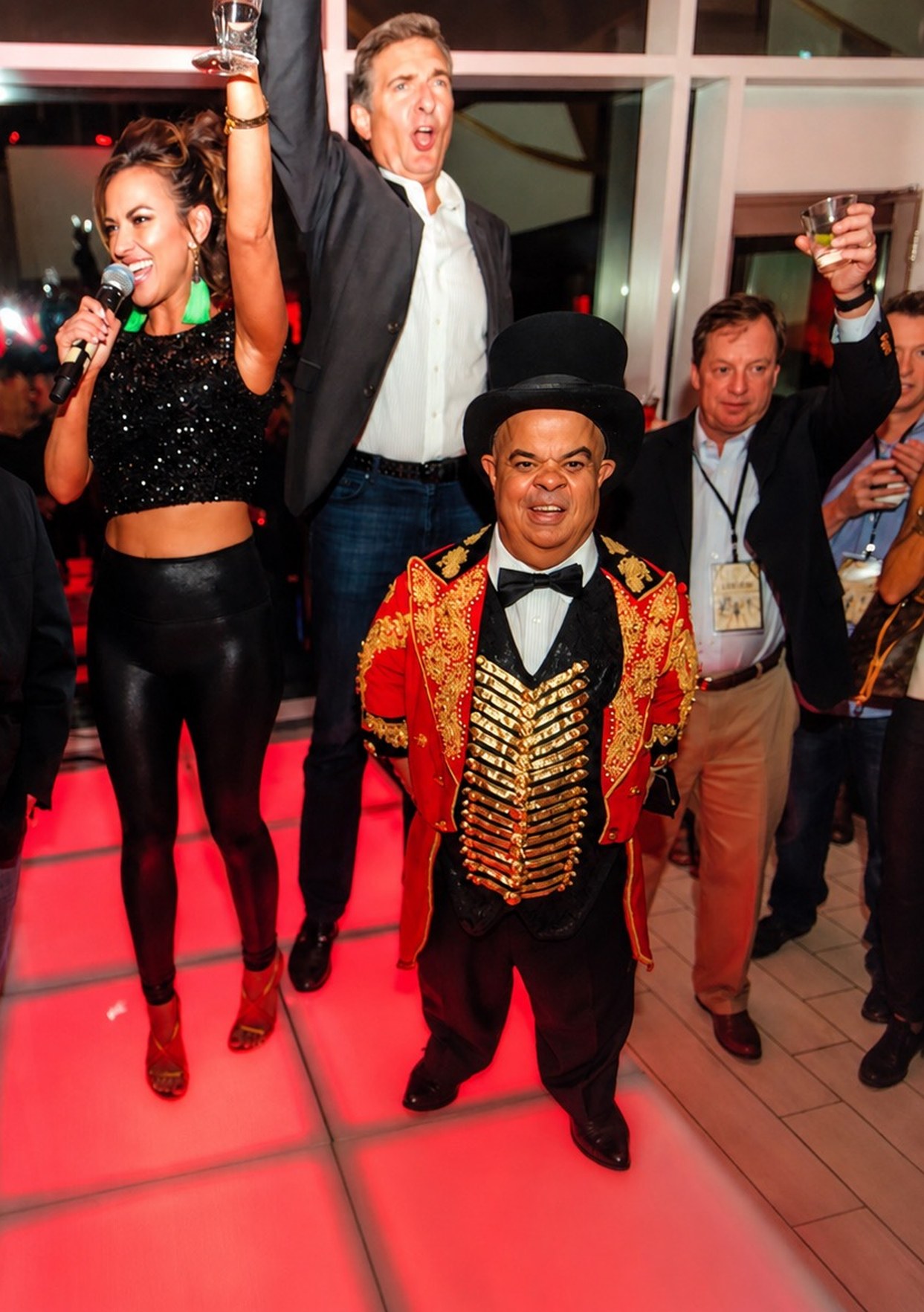 A toast on the dance floor