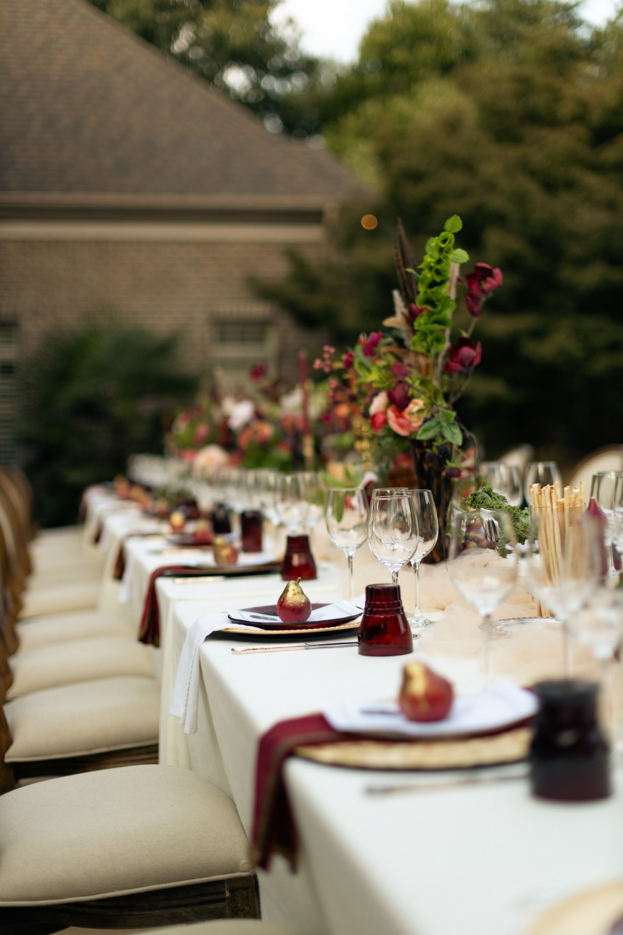 The table set for the evening